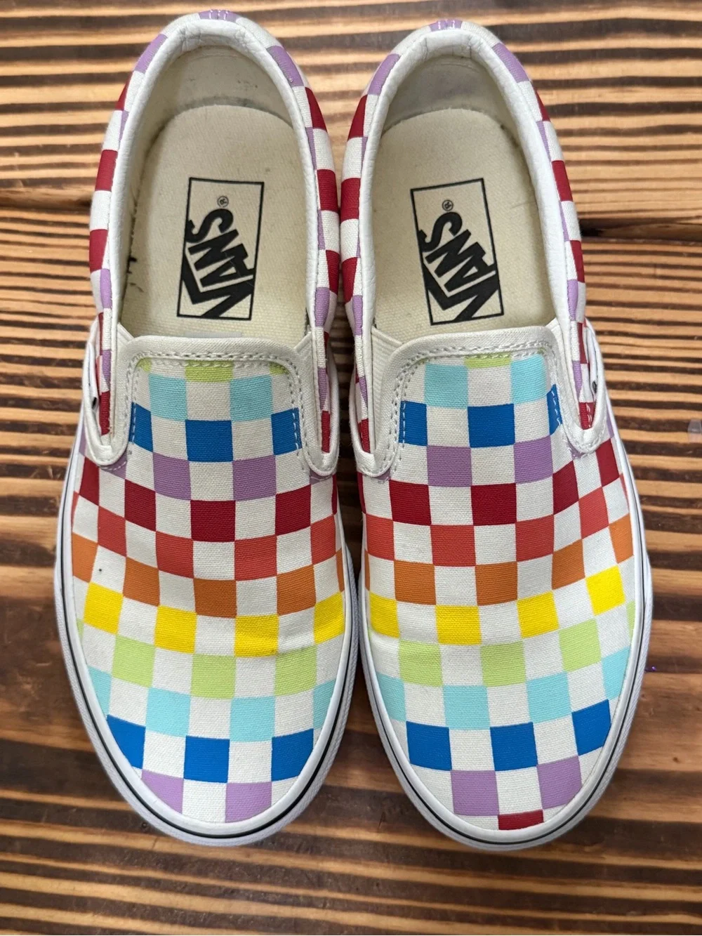 Vans Multicolor Checkerboard Slip-On Sneakers